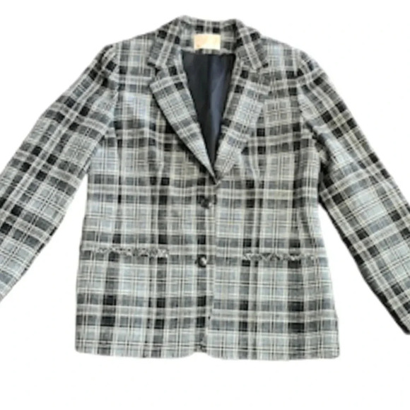 Pendelton Authentic drummond grey virgin wool plaid blazer Gray Women’s size 8 - Picture 1 of 11